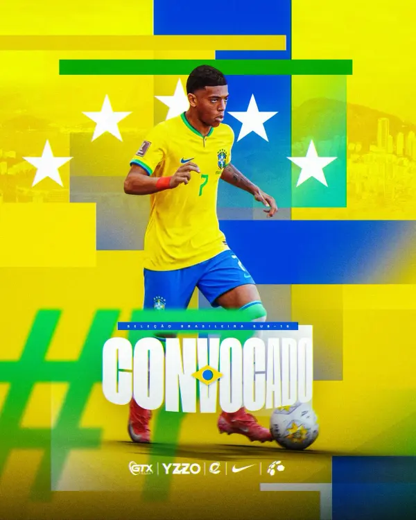 Arte "Convocado!" de um atleta da Seleção.