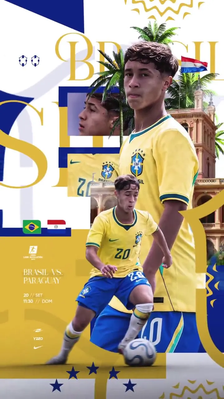 Quadro do Match Day em Motion de Brasil x Paraguai.